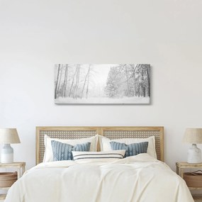 Tablou - Pier de lemn în timpul iernii (120x50 cm)