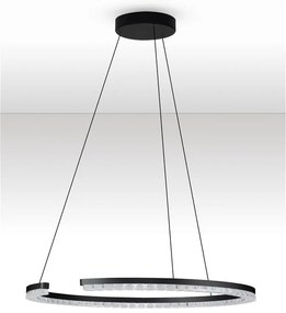 Lustra circulara aluminiu negru GREAMY D-65cm