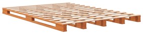 844455 vidaXL Pat din paleți, maro ceruit, 140x200 cm, lemn masiv de pin