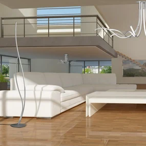 Lampadar modern argintiu dimabil Corinto