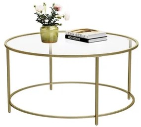 Masă de cafea LYRA aurie