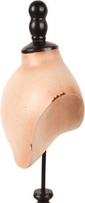 Bust decorativ din polirășină, auriu, pe suport, 47 x 17 x 13 cm, „Vénus”