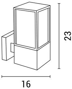 Lampă de perete de exterior 1xE27/12W/230V IP44 antracit