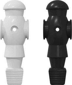 vidaXL Jucători de masă de fotbal 24 pcs Negru și Alb HIPS