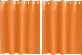 vidaXL Perdele Opaque cu Inel 2 pcs Portocalie Aprinsă 140 x 140 cm