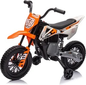 AIYAPLAY Motocicletă Electrică pentru Copii 3-6 Ani, 2 Motoare, Roți Detașabile și Sunete Portocaliu | Aosom Romania