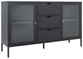Comodă neagră din metal 140x85 cm Dalby – House Nordic
