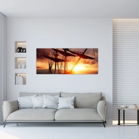 Tablou - Navă de pirați veche (120x50 cm)