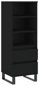831517 vidaXL Dulap înalt, negru, 40x36x110 cm, lemn compozit