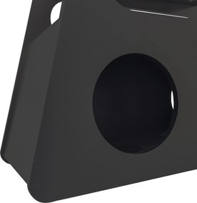 Măsuță laterală cu roți, colțuri rotunjite, mobilă, economisitoare de spațiu, pentru living și dormitor, 81x33x51,5 cm, Negru