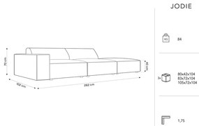Colțar bej cu tapițerie bouclé (pe partea dreaptă) Jodie – Micadoni Home