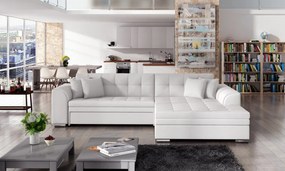 Coltar tapitat, extensibil, 295x80x195 cm, Sorento R02, Eltap (Culoare: Alb / Soft 17)