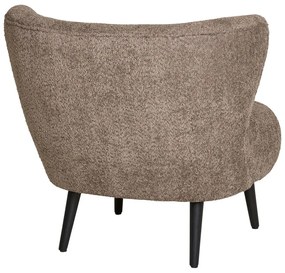 Fotoliu maro cu tapițerie din țesătură bouclé Covelo – House Nordic