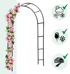 Gardebruk Suport arcuit pentru trandafiri 240x140x37 cm