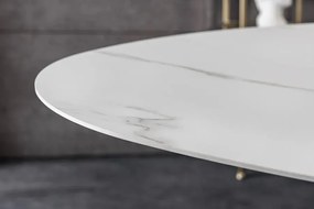 Masa ovala SCULPTURE 280cm ceramica alba