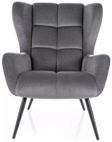 Fotoliu Louis velvet gri Blu14