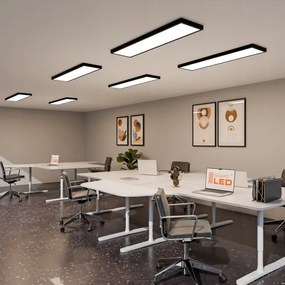 Panou LED aplicat 60W/230V 30x120 cm negru