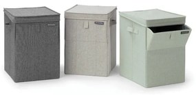 Cutie de rufe stivuibila Brabantia 1000827, 35 L, Deschidere frontala, Capac larg, Pliabil, Gri
