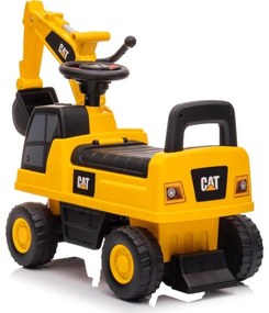 Excavator fără pedale pentru copii CAT galben/negru