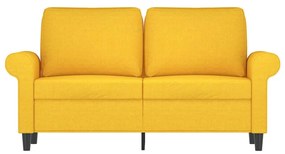 Canapea cu 2 locuri, galben deschis, 120 cm, material textil Galben deschis, 152 x 77 x 80 cm