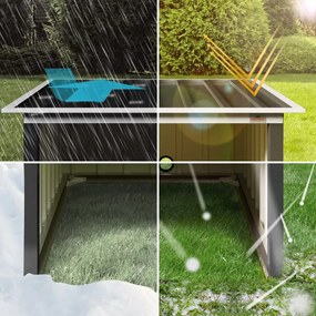 Deuba Garaj pentru robot de tuns iarba 89x90x54cm - antracit