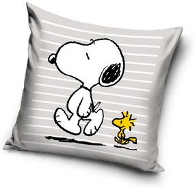 Snoopy Woodstock husă pernă din catifea 40x40 cm