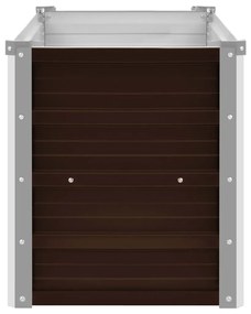 Strat inaltat de gradina, maro, 160x40x45 cm, otel galvanizat