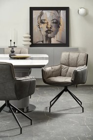 Masa extensibila Dancan marmura alba/gri - L160-220 cm