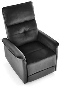 Fotoliu recliner Semir velvet negru H108 cm