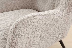Fotoliu elegant design retro AMSTERDAM boucle greige