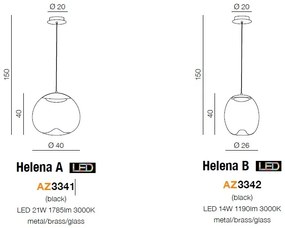 Lustra / Pendul LED design modern 40cm Helena A ZZ AZ3341