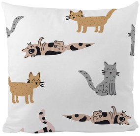 Față de pernă pentru copii din bumbac satinat 45x45 cm Cats – Butter Kings