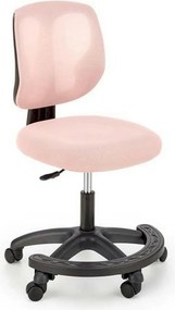 Scaun birou copii NANI, roz/negru, stofa/plasa, 52x56x85-95 cm