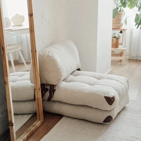 Fotoliu Fold Teddy Cream