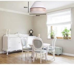 Duolla - Plafonieră AVIGNON 3xE27/15W/230V d. 60 cm albă/bej