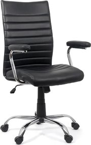 Scaun de birou din piele ecologica OFF 338 negru