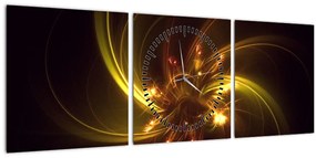 Tablou - abstracție cu elice (cu ceas) (90x30 cm)