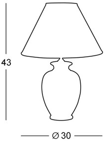 Lampă de masă CHIARA 1xE27/100W/230V albă d. 30 cm Kolarz A1340.70