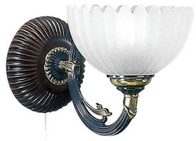 Aplica de perete design italian din alama cu lemn 3610