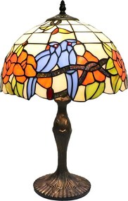 Brilagi - Lampă de masă Tiffany cu vitralii JUNGLE 1xE27/60W/230V