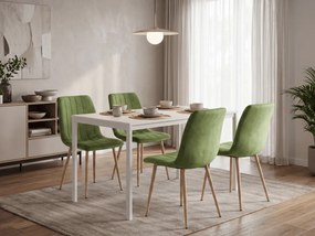 OFERTA Scaun din catifea verde deschis LAVA II. calitate