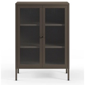 Vitrină gri din metal 70x100x40 cm Layna – Marckeric