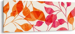 Tablou - Frunze portocalii (120x50 cm)