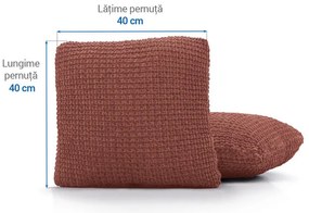 Huse super elastice RUBINIA cărămizii feţe de pernă 2 buc (40 x 40 cm)