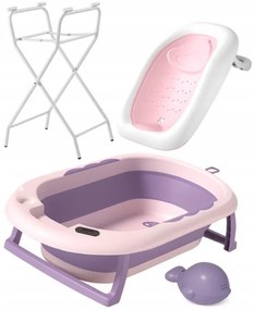 Cada de baie pliabilă pentru copii VAIANA PREMIUM cu șezlong și suport - mai multe culori Violet