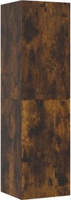 vidaXL Comodă TV cu montaj pe perete, stejar fumuriu, 30,5x30x110 cm