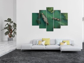 Tablou - Pescarii de pe râu (150x105 cm)
