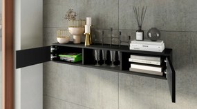 Polita cu dulapuri LANZZI 120 cm, neagra