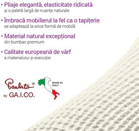 Huse bielastice COSTINA smântânii canapea cu otoman dreapta (l. 170 - 300 cm)