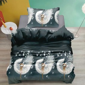 Lenjerie de pat din bumbac DARNELLE gri inchis Dimensiune lenjerie de pat: 70 x 90 cm | 140 x 200 cm